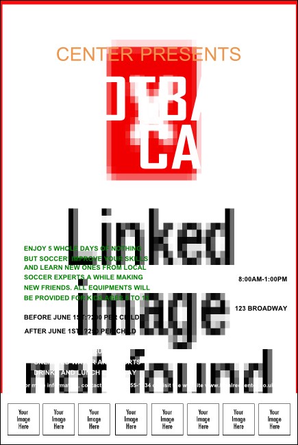 Football Camp Logo Poster Product Front