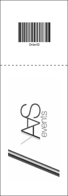 Your Image Raffle Ticket 001 Black and White Product Back