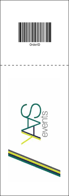 Your Image Raffle Ticket 001 Green Product Back