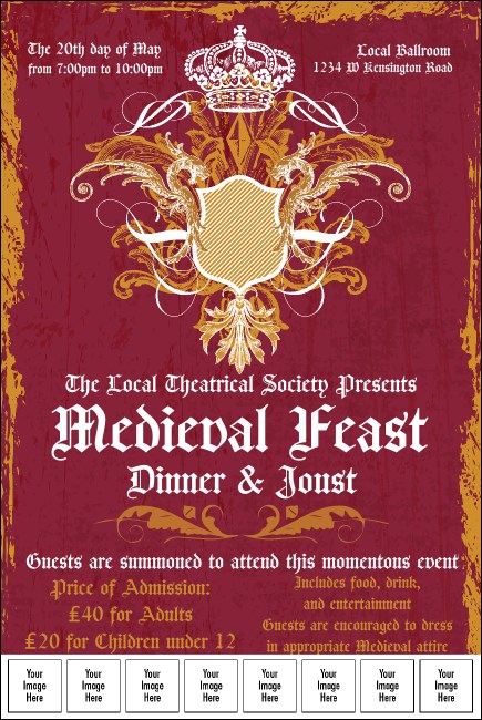Medieval Banquet Logo Poster Product Front