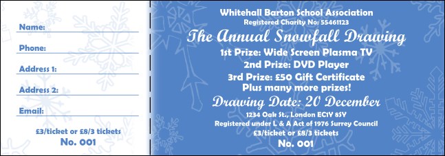Winter 1 Raffle Ticket Product Front