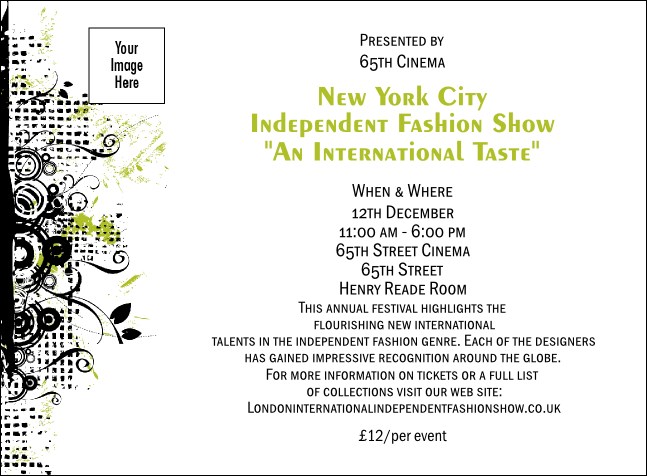 Fashion Show Invitation