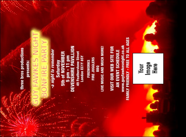 Guy Fawkes Invitation Product Front