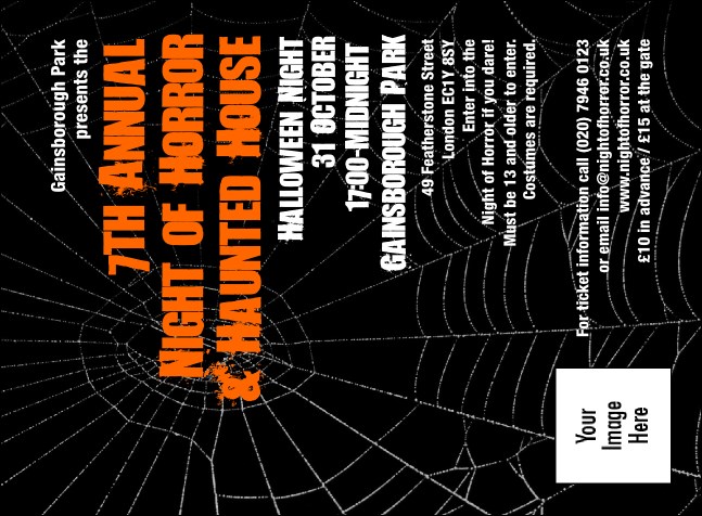 Spider Web Invitation 001 Product Front
