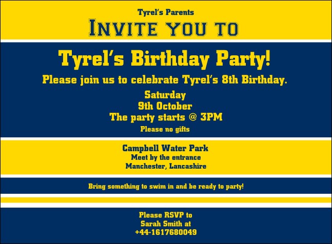 Sports Invitation 005