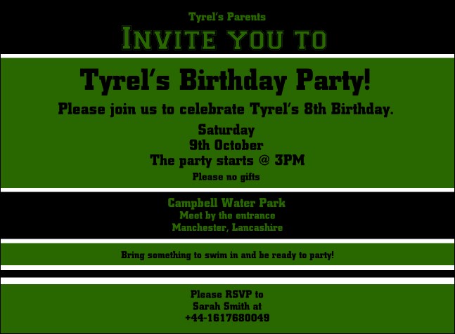 Sports Invitation 007