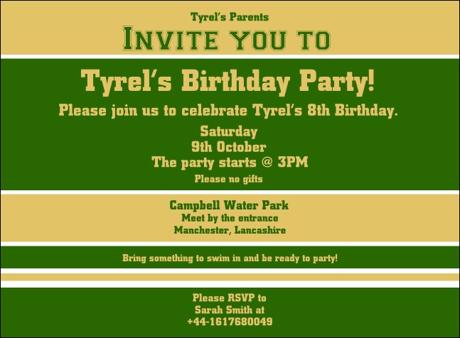 Sports Invitation 008