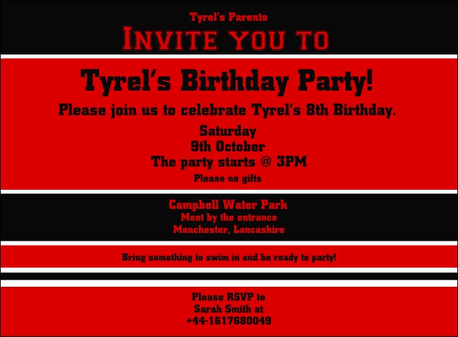 Sports Invitation 003