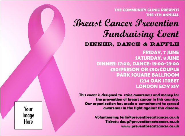 Pink Ribbon Invitation