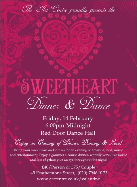 Valentines Heart Invitation Product Front