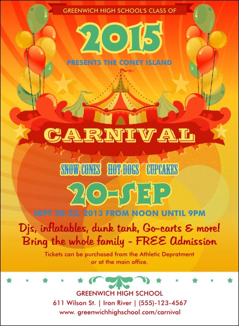 Carnival Invitation Product Front