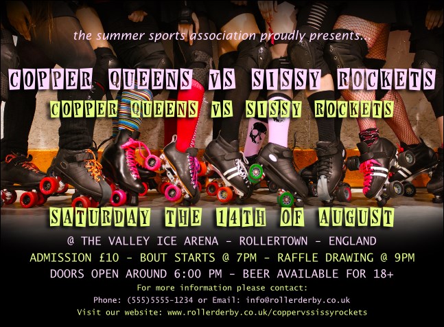 Roller Derby Legs Invitation Product Front