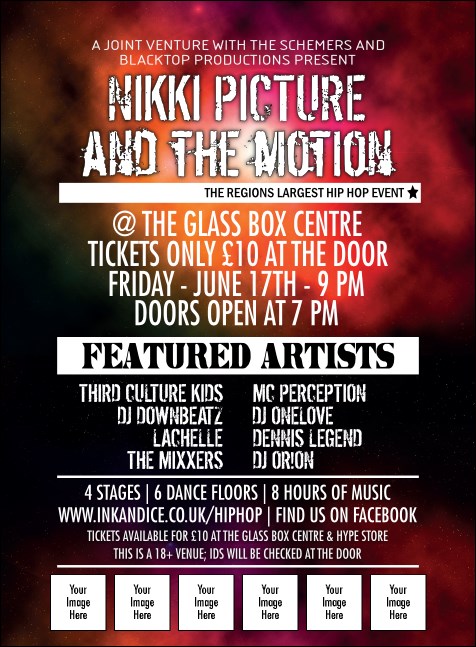 Galaxy Hip Hop Invitation Product Front