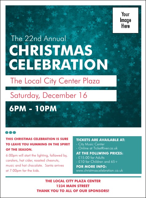 Holiday Snowflake Invitation Product Front