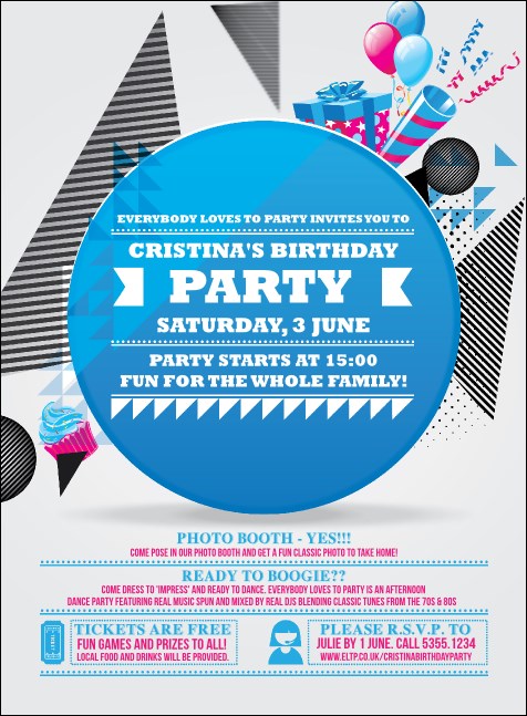 Birthday Geometric Invitation Product Front