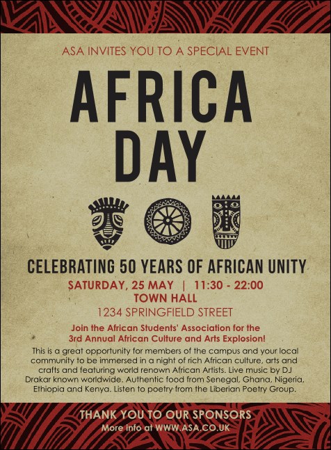 African Theme Invitation Product Front