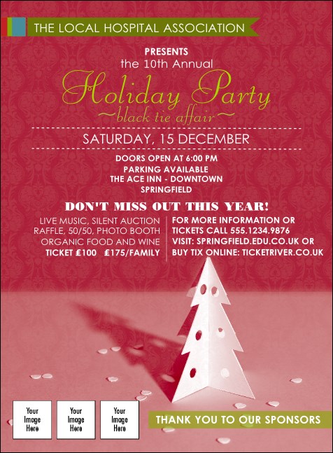 Paper Tree Red Invitation Product Front