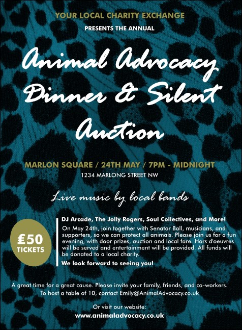 Animal Print Invitation Product Front