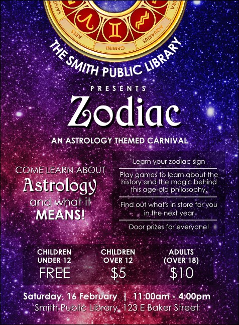 Astrology Invitation Product Front