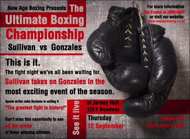 Boxing Gloves Invitation Product Front