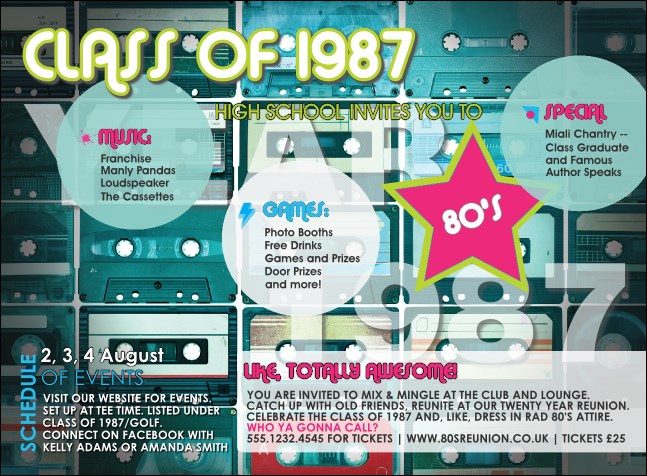 Totally 80s Invitation Product Front