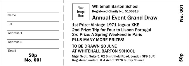 BW Logo Raffle Ticket UK001 Product Front