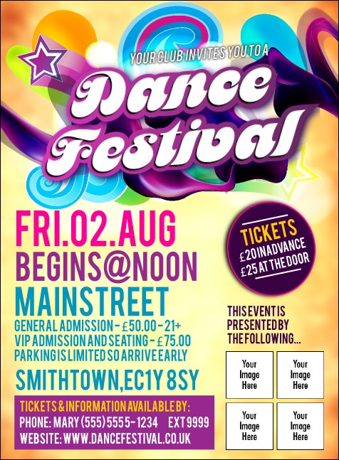 Disco Dance Festival Invitation Product Front