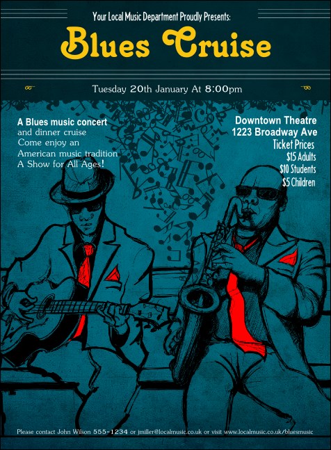 Blues Cruise Invitation Product Front