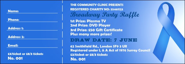 Blue Ribbon Raffle Product Front