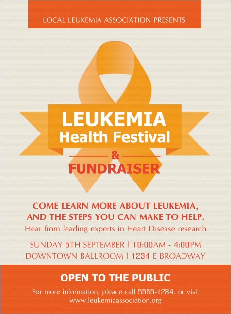 Leukemia Invitation Product Front