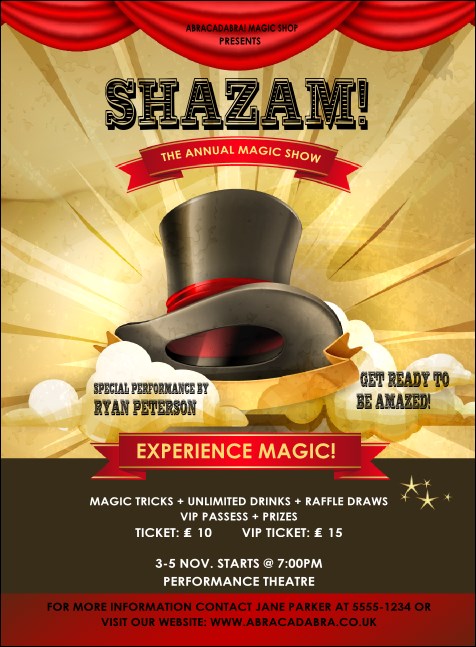 Magic Show Invitation Product Front