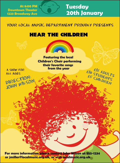 Children's Music Invitation Product Front