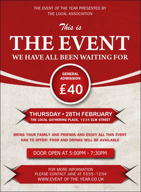 Red Invitation Product Front