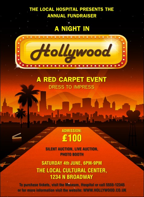 Hollywood Skyline Invitation Product Front