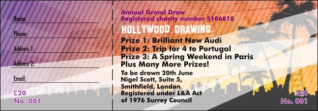 Hollywood Raffle Product Front