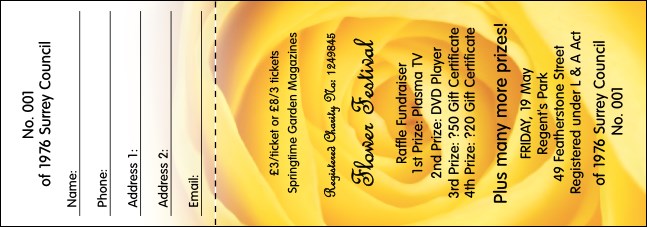 Yellow Rose Raffle Product Front