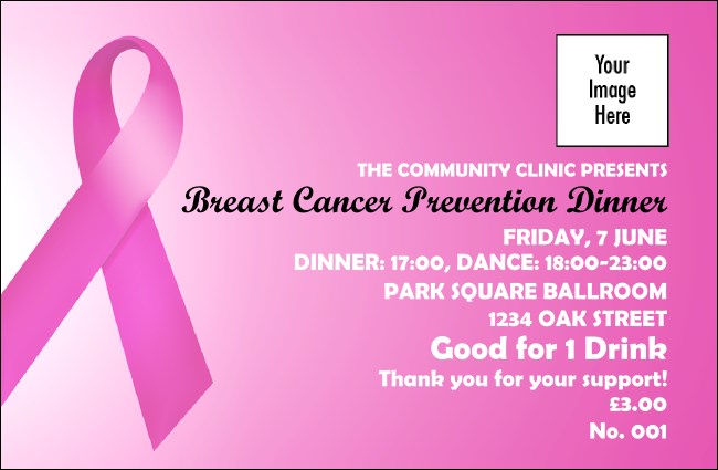 Pink Ribbon Drink Ticket