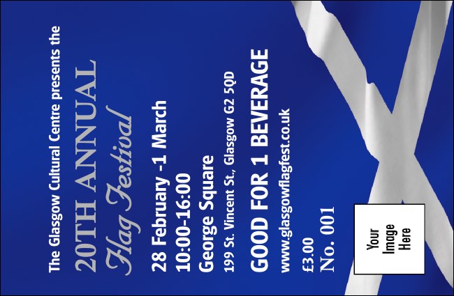 Scottish Flag Drink Ticket Product Front