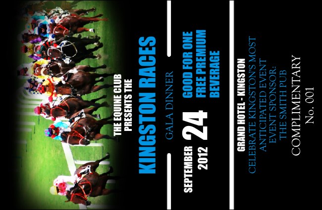 Horse Racing Drink Ticket Product Front