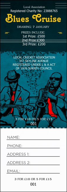 Blues Cruise Raffle Ticket Product Front