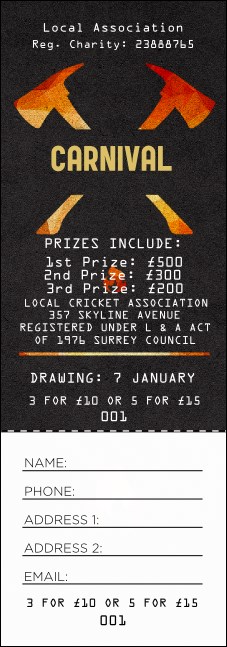 Fire Department Raffle Ticket Product Front