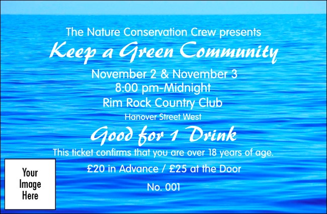 Nature Series - Blue Ocean Drink Ticket Product Front