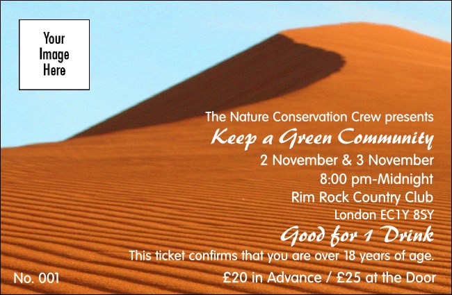 Nature Series - Desert Drink Ticket Product Front