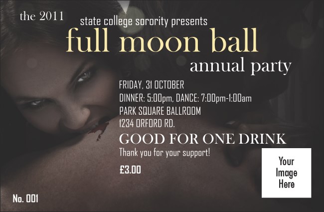 Vampire at Dusk Drink Ticket Product Front