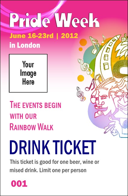 LGBT Pride Drink Ticket Product Front