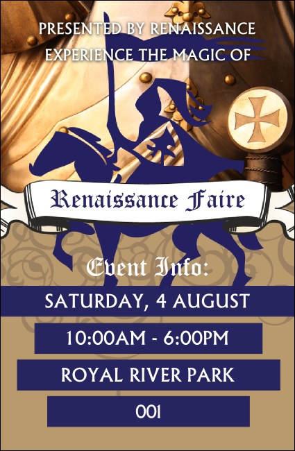 Renaissance Fair Armor Drink Ticket Product Front
