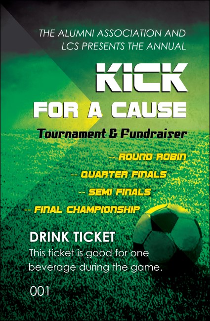 Football Field Drink Ticket Product Front