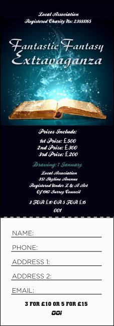 Fantasy Raffle Ticket Product Front