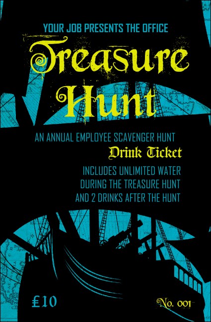 Pirate Ship Drink Ticket Product Front