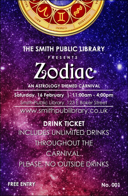 Astrology Drink Ticket Product Front
